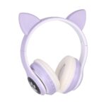 Extralink Kids Cat-Ear Wireless Headphones Purple | Wireless Headphones | Bluetooth 5.0, RGB Lighting - imagine 2