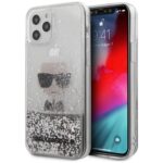 Karl Lagerfeld KLHCP12MGLIKSL iPhone 12/12 Pro 6,1" silver hardcase Ikonik Liquid Glitter