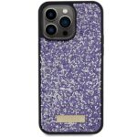 Guess GUHCP15LPFGSBSP iPhone 15 Pro 6.1" purple hardcase Rhinestone Metal Logo - imagine 3