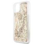 Karl Lagerfeld KLHCN65TRKSGO iPhone 11 Pro Max gold Glitter Signature - imagine 4
