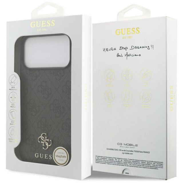 Guess 4G Small Classic Logo MagSafe case for iPhone 17 Pro Max black - imagine 8