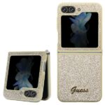 Guess GUHCZF5HGGSHD F731 Z Flip5 gold hardcase Glitter Script