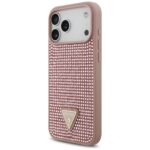 Case Guess Rhinestone Triangle Logo for iPhone 17 Pro Max pink - imagine 2