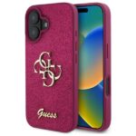 Guess GUHCP16SHG4SGU iPhone 16 6.1" purple hardcase Fixed Glitter Big 4G