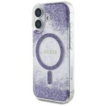 Guess HC Resin Bottom Glitter case for iPhone 16 MagSafe purple - imagine 2