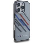 BMW BMHCP16L23HTRAG iPhone 16 Pro 6.3" grey hardcase Motorsport IML Random Stripes - imagine 4