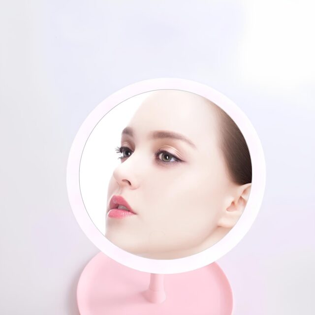 Extralink Lifestyle | Cosmetic mirror | LED backlight, pink - imagine 4