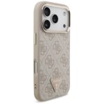 Case Guess 4G Triangle Logo MagSafe for iPhone 17 Pro pink gold - imagine 4