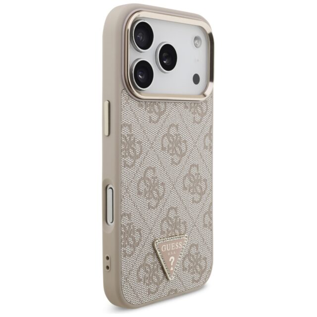 Case Guess 4G Triangle Logo MagSafe for iPhone 17 Pro pink gold - imagine 4