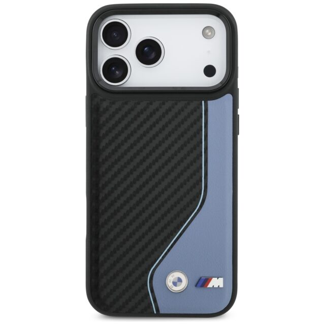 Case BMW M Carbon Logo MagSafe for iPhone 17 Pro Max blue - imagine 3