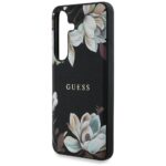 Case Guess Grained Printed Flower Pattern MagSafe to Samsung Galaxy S25 black - imagine 6