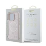 Guess GUHMP16LPSAPSMEP iPhone 16 Pro 6.3" pink hardcase Saffiano Peony Classic Logo MagSafe - imagine 8