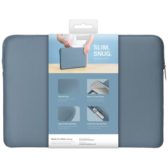 Laptop Sleeve UNIQ Cyprus Ridge Edition 16" waterproof neoprene blue - imagine 7