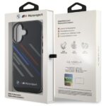 BMW BMHCP16S23HTRAK iPhone 16 6.1" black hardcase Motorsport IML Random Stripes - imagine 8