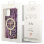 Guess GUHMP14SHLEOPWP iPhone 14 / 15 / 13 6.1" pink hardcase Leopard MagSafe - imagine 8