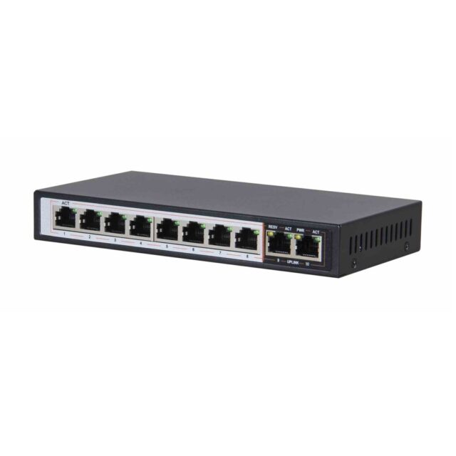 Extralink CERES | PoE Switch | 8x 100Mb/s PoE/PoE+, 2x RJ45 Uplink 100Mb/s, 96W - imagine 4