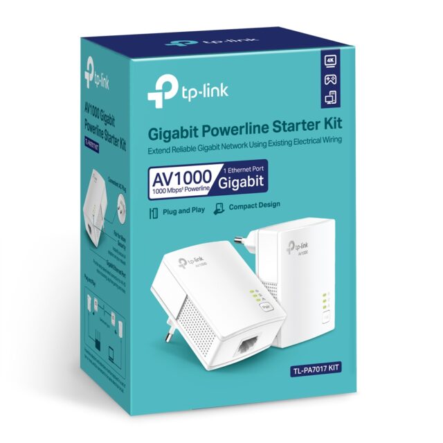 TP-Link TL-PA7017 KIT | Powerline AV1000 | Powerline HomePlug AV2, 1x RJ45 1000Mb/s - imagine 5
