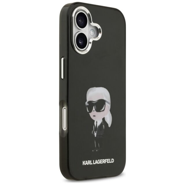Karl Lagerfeld IML Aquarelle Karl & Logo MagSafe Case for iPhone 17 Black - imagine 4