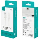 USAMS U90 cable 2.4A USB-A to Lightning white - imagine 4