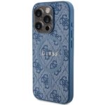 Guess GUHMP14XG4GFRB iPhone 14 Pro Max 6.7" blue hardcase 4G Collection Leather Metal Logo - imagine 2