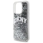 DKNY DKHCP16LLBNAEK iPhone 16 Pro 6.3" black hardcase Liquid Glitter Arch Logo - imagine 6