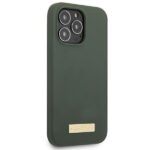 Guess GUHMP13LSPLA iPhone 13 Pro / 13 6,1" khaki hard case Silicone Logo Plate MagSafe - imagine 4