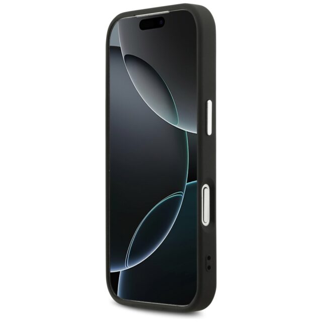 Guess Peony Hot Stamp Script MagSafe Case for iPhone 17 Pro Black - imagine 5