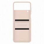 Samsung EF-VF721LPEGWW Z Flip 4 peach Flap Leather Cover case - imagine 4