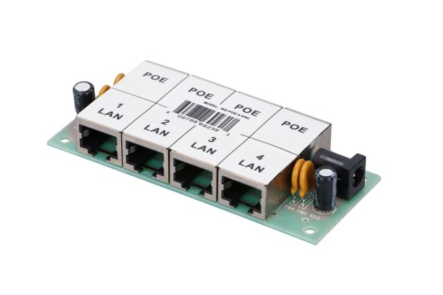 Extralink 4 Port | PoE Injector | 4x 100Mb/s RJ45, No Case - imagine 2