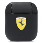 Ferrari FESA2LEBK AirPods cover black On Track Leather