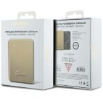 Guess Induction Powerbank 5W GUPBM3ALGSGD 3000mAh gold MagSafe Metal Script Logo - imagine 5