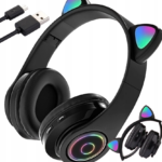 Extralink Kids Headphones Pro Black | Wired headphones | Cat Ears