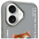 Nimmy case iPhone 16 6.1" gray Glasses Cool Cat - imagine 3