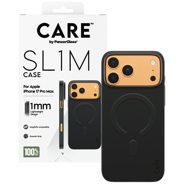 Case CARE by PanzerGlass SL1M MagSafe for iPhone 17 Pro Max black - imagine 4
