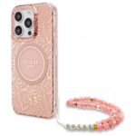 Guess GUHMP16XHCPOFPP iPhone 16 Pro Max  6.9" pink hardcase IML Flowers Allover Electro With