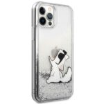 Karl Lagerfeld KLHCP12LGCFS iPhone 12 Pro Max 6,7" silver hardcase Liquid Glitter Choupette F - imagine 4