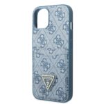 Guess GUHCP13MP4TPB iPhone 13 / 14 / 15 6.1" blue hardcase 4G Triangle Logo Cardslot - imagine 6