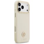 Case Guess Grained Strass Logo MagSafe for iPhone 17 Pro Max beige - imagine 4
