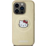 Hello Kitty HKHMP14XPGHCKD iPhone 14 Pro Max 6.7" Gold Hardcase Leather Kitty Head MagSafe - imagine 3