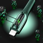 USAMS Braided USB-C to Lightning Smart Power-off 20W PD Cable 1.2m dark green SJ - imagine 8