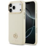Case Guess Grained Strass Logo MagSafe for iPhone 17 Pro Max beige