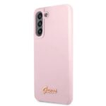 Guess GUHCS21FLSLMGLA S21 FE G990 lavender hardcase Silicone Script Metal Logo - imagine 2