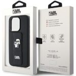 Karl Lagerfeld KLHCP15XGSAKCPK iPhone 15 Pro Max 6.7" black hardcase Gripstand Saffiano Karl&C - imagine 9