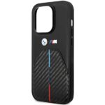 Case BMW BMHCP14L22NSTB iPhone 14 Pro 6.1" black Stamped Tricolor Stripe - imagine 6