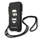 Karl Lagerfeld Torebka KLHCP12LOPHKCK6,7" black hardcase Saffiano Ikonik Karl&Choupette Head