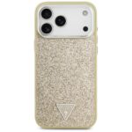 Guess Glitter Triangle Logo MagSafe case for iPhone 17 Pro Max gold - imagine 3