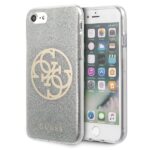 Guess GUHCI8PCUGLLG iPhone 7/8/SE 2020/ SE 2022 light grey hard case Glitter 4G Circle Lo