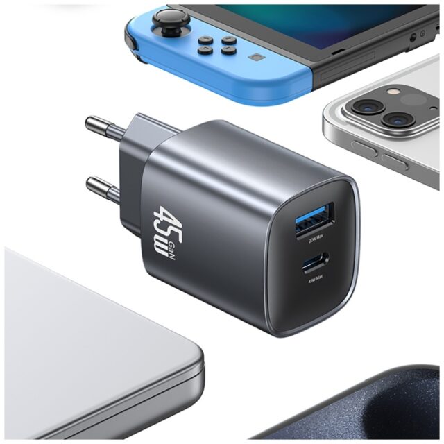 Wall charger USAMS CC290 T66 45W GaN 1xUSB-A 1xUSB-C tarnish - imagine 4