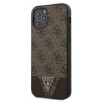 Guess GUHCP12MPU4GHBR iPhone12/12 Pro 6,1"brown hardcase 4G Triangle Collection