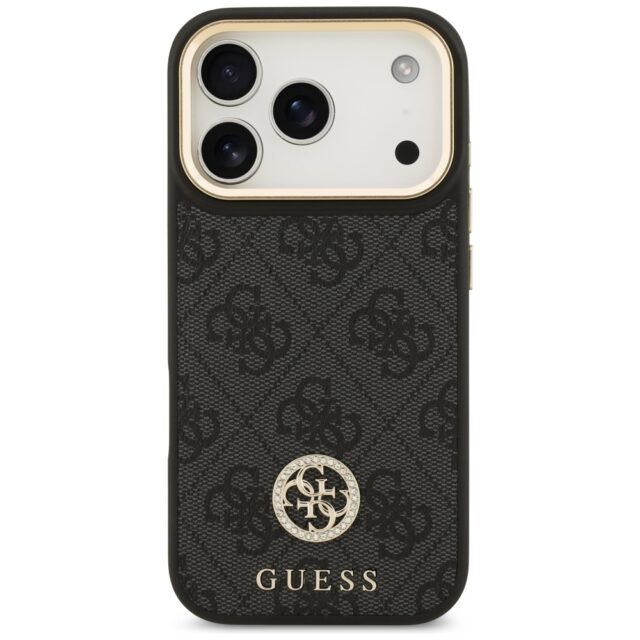Case Guess 4G Strass Logo MagSafe for iPhone 17 Pro black - imagine 3
